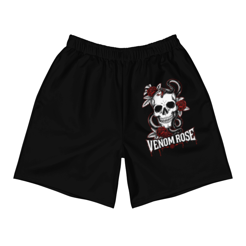 VENOM ROSE Skull Shorts – Black Edition