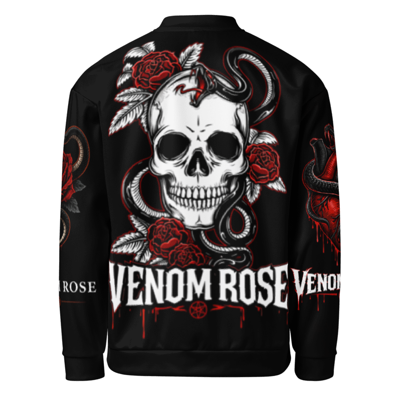 VENOM ROSE Snake Skull Unisex All-Over Bomber Jacket