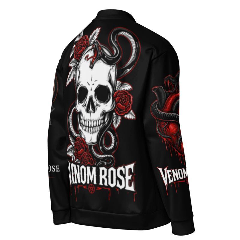 VENOM ROSE Snake Skull Unisex All-Over Bomber Jacket